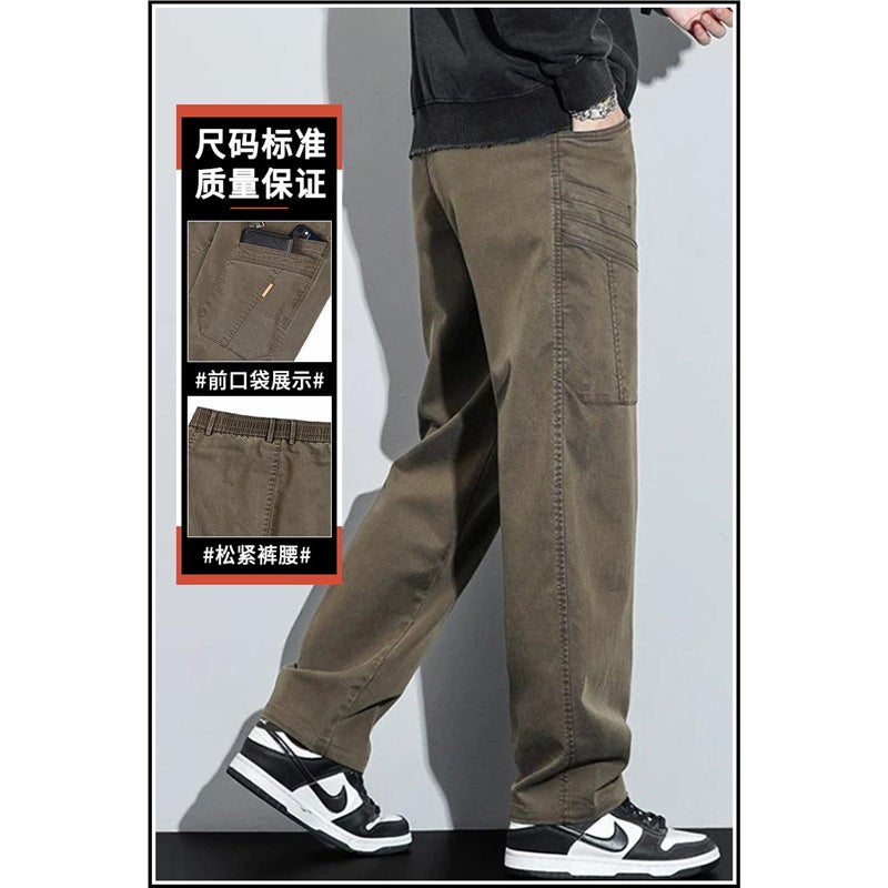 Men'S Pants Loose Straight Multi-Pocket American Style Workwear Casual Trousers For Boys Summer - Image 3